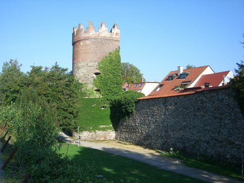 city wall ravensburg downtown