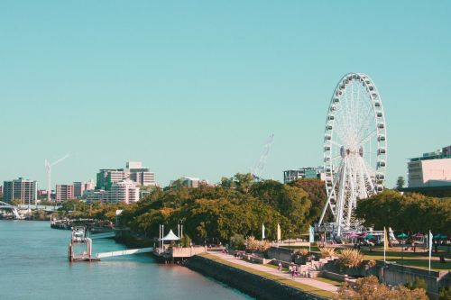 cityscape ferris wheel tourism