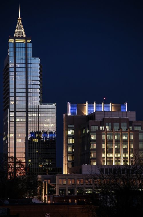 cityscape downtown night photograph