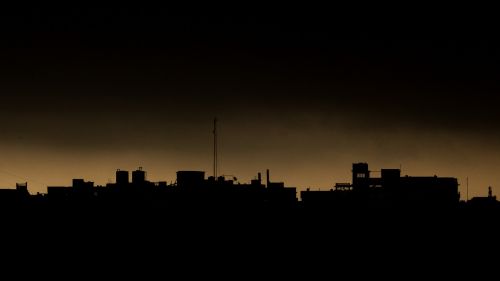 cityscape dark night in day