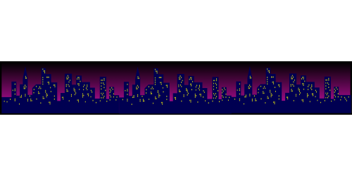 cityscape skyline night