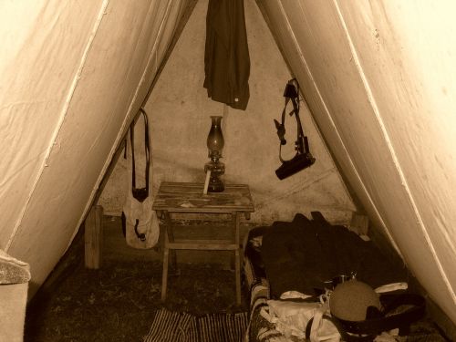 civil war tent camp