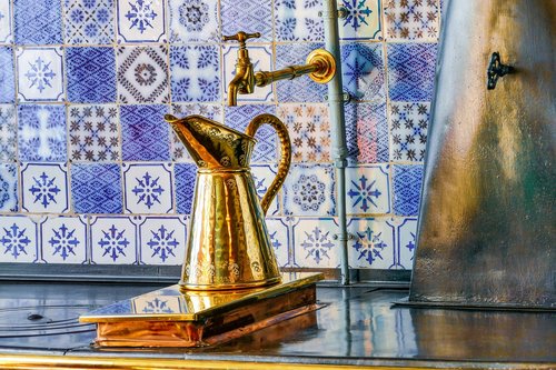 claude monet  copper  kitchen