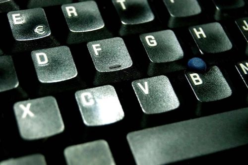 Computer Keyboard, Black Background