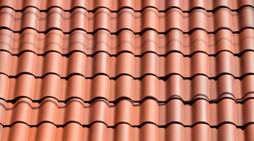 clay tile roof background