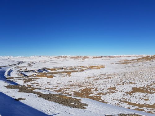 clear sky snow view