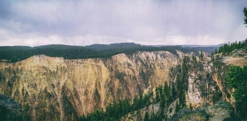 cliff cloudy landscape