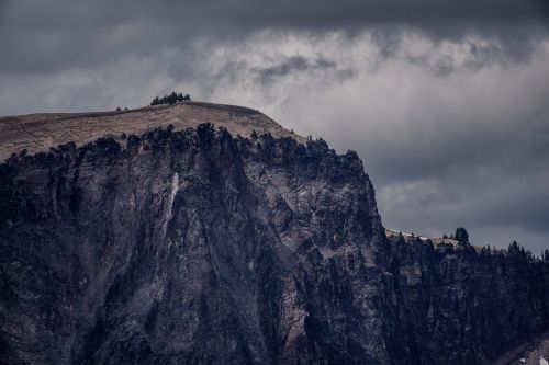 cliff clouds landscape