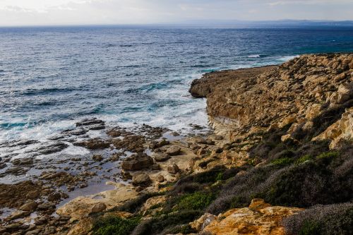 cliff coast sea
