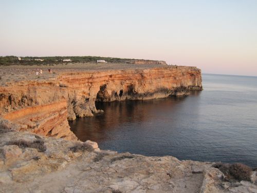 cliff formentera sunset september