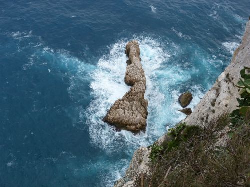cliff sea rocks