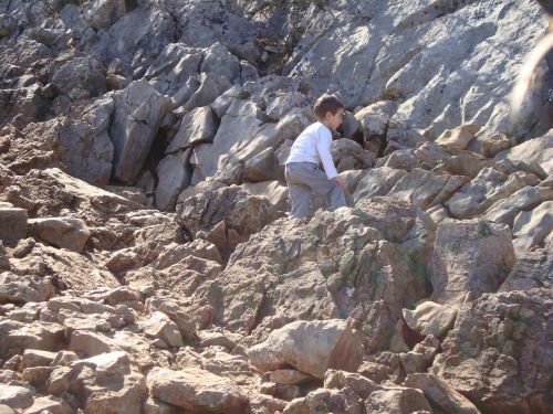 cliff stone child