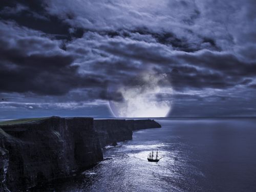 cliffs ireland sailing vessel