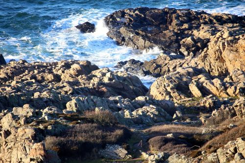 cliffs mountain water coast