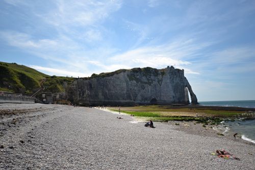 cliffs etretat france normandy