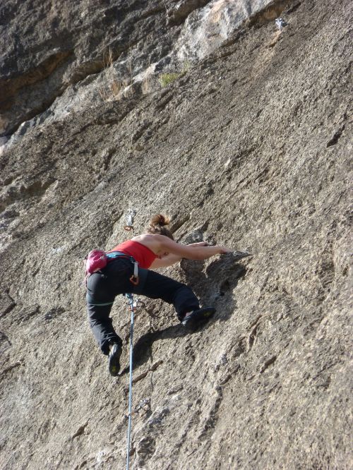 climber escalation rock wall