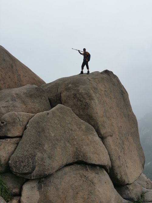 vacation climbing bukhansan mountain