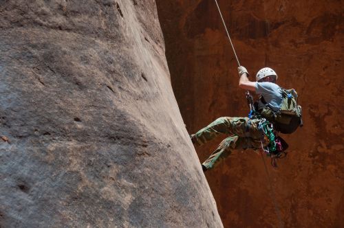 climbing rappelling canyoneering