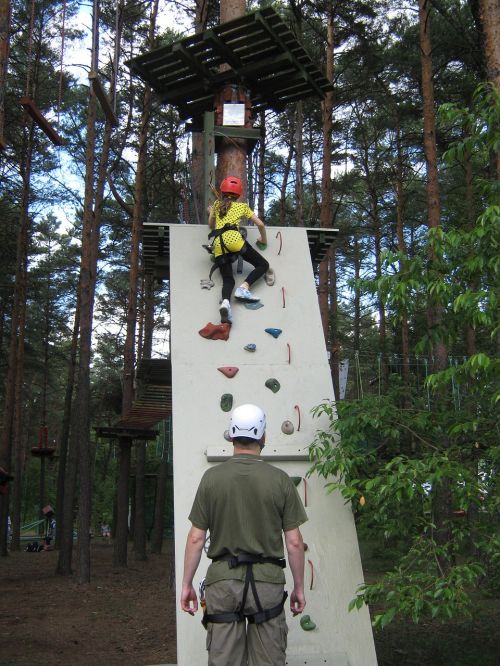 climbing rope park fun