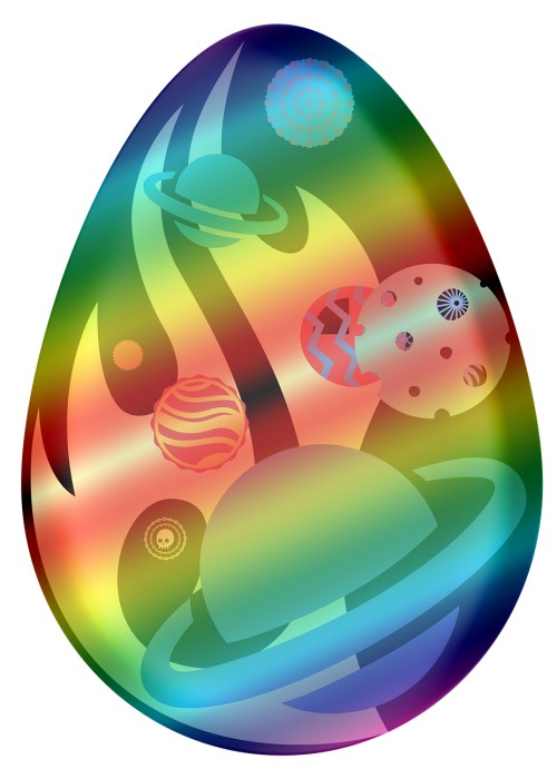 clipart easter egg outer space