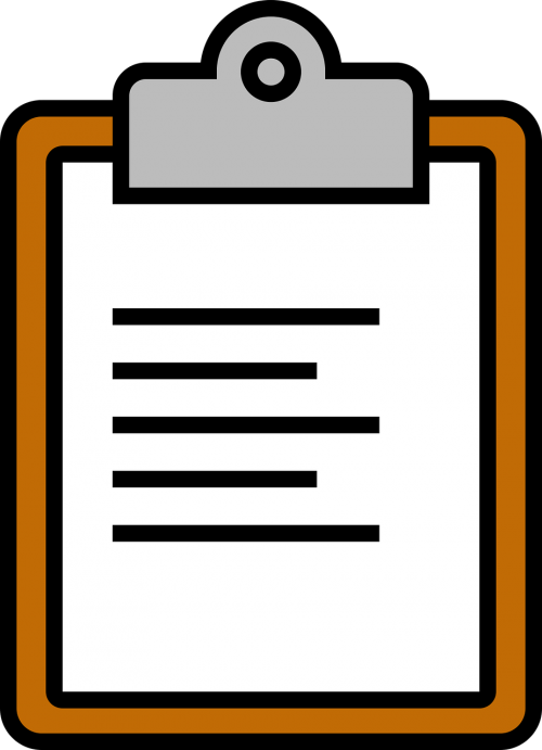 icon clipboard paperclip