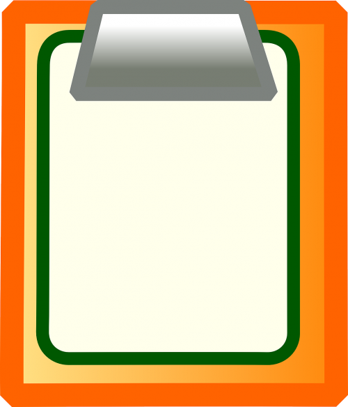 clipboard business orange