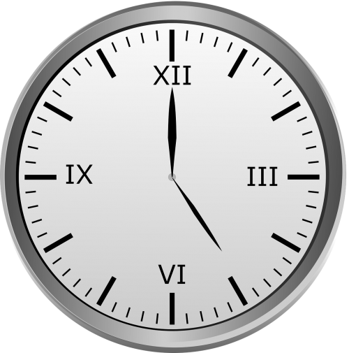 clock roman numerals time of