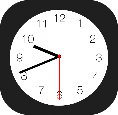 clock apple iphone
