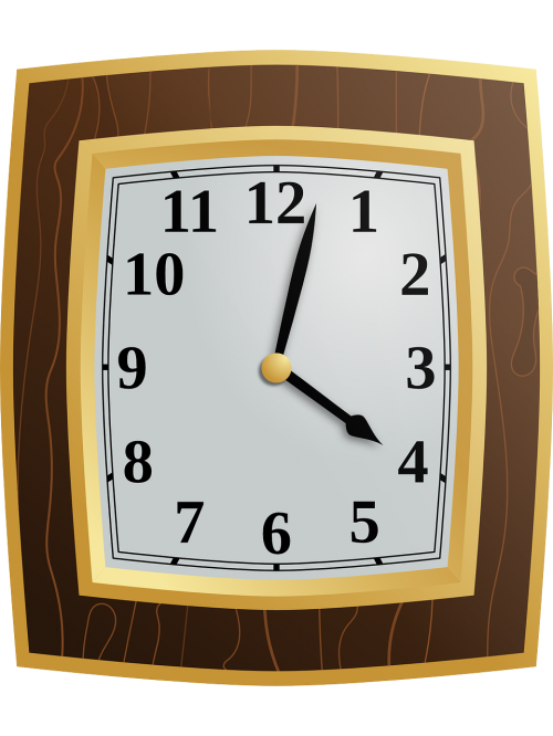 clock wood time