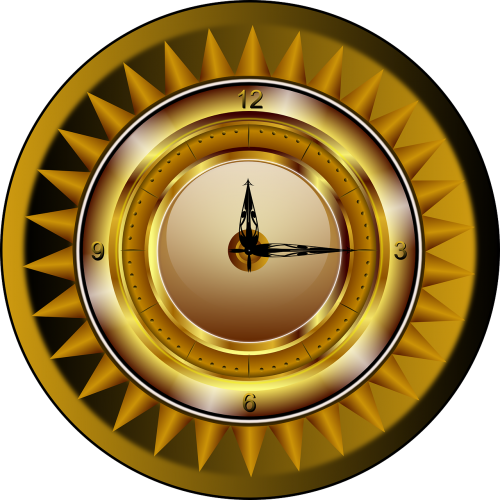 clock gold watch