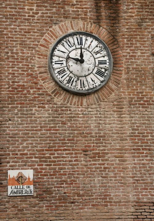 clock wall stone