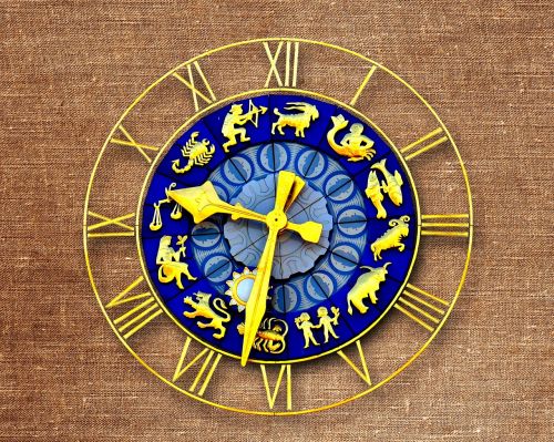 clock zodiac sign time of