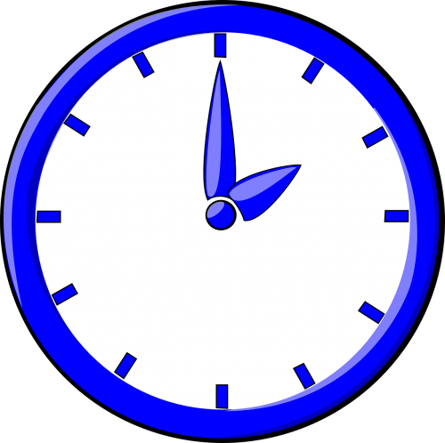 clock blue time