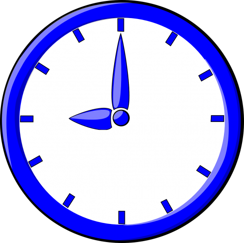 clock showing nine