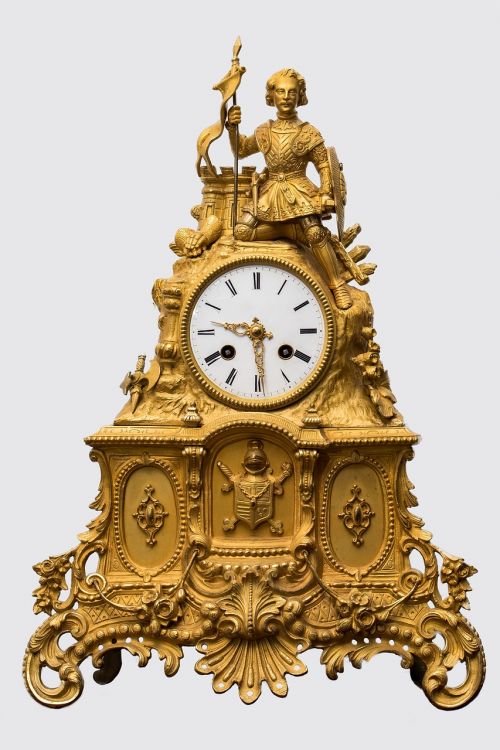 clock antique golden