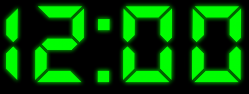 clock digital numbers