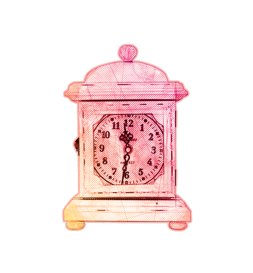clock  wood clock  time