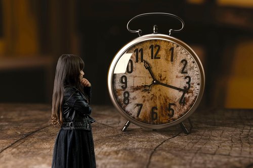 clock  girl  child