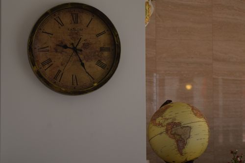 clock globe white