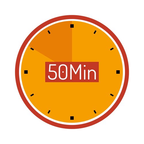 clock  50 min  wait