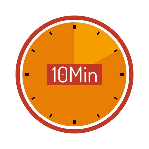 clock  10 min  wait
