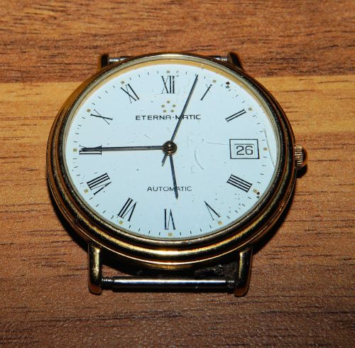 clock swiss watch eterna-matic