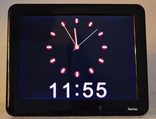 clock electronic time indicating