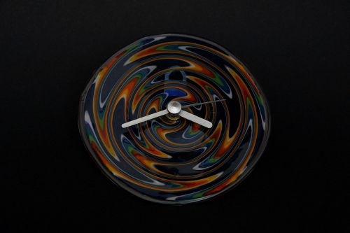 clock glass art glass clock