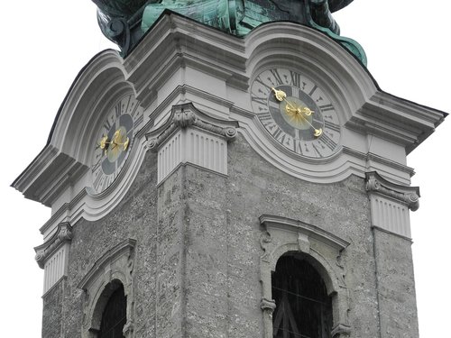 clock tower  church  rain