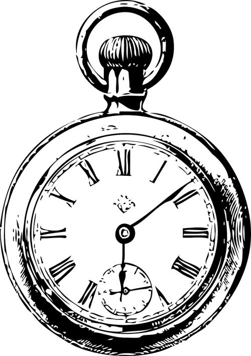 clocks watch black and white
