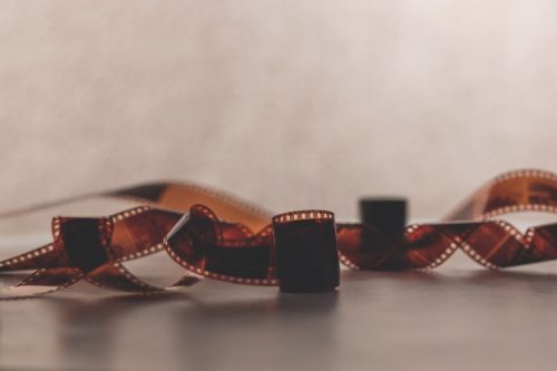 close-up filmstrip negatives