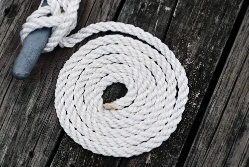 close-up knot rope