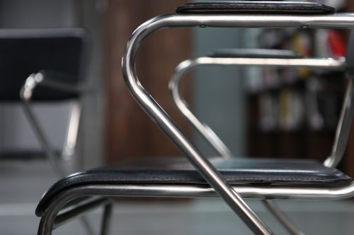 close-up chair metal texture