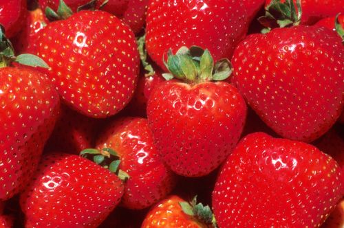 Close Up View Of Strawberries